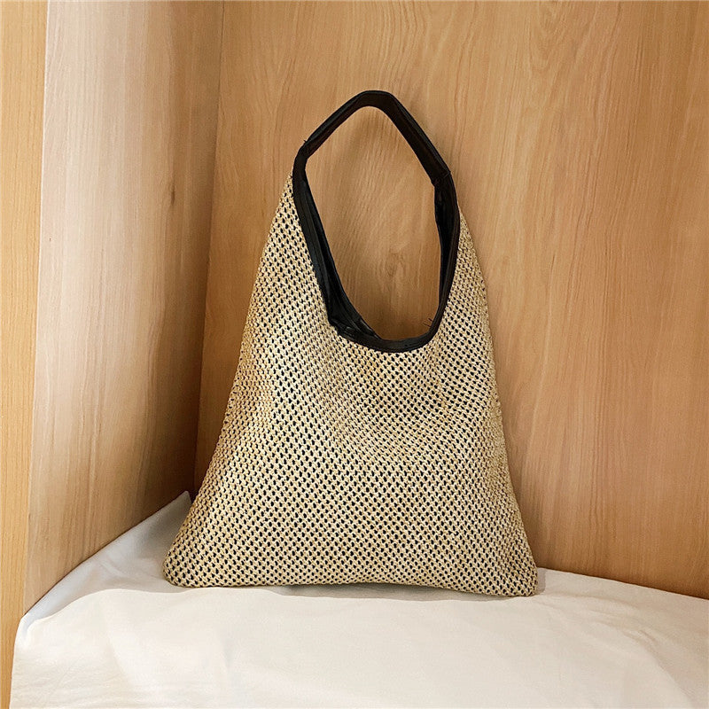 Fashion Rattan Women Shoulder Bags Wikcer Woven Female Handbags Large Capacity Summer Beach Straw Bags Casual Totes Hanzuva