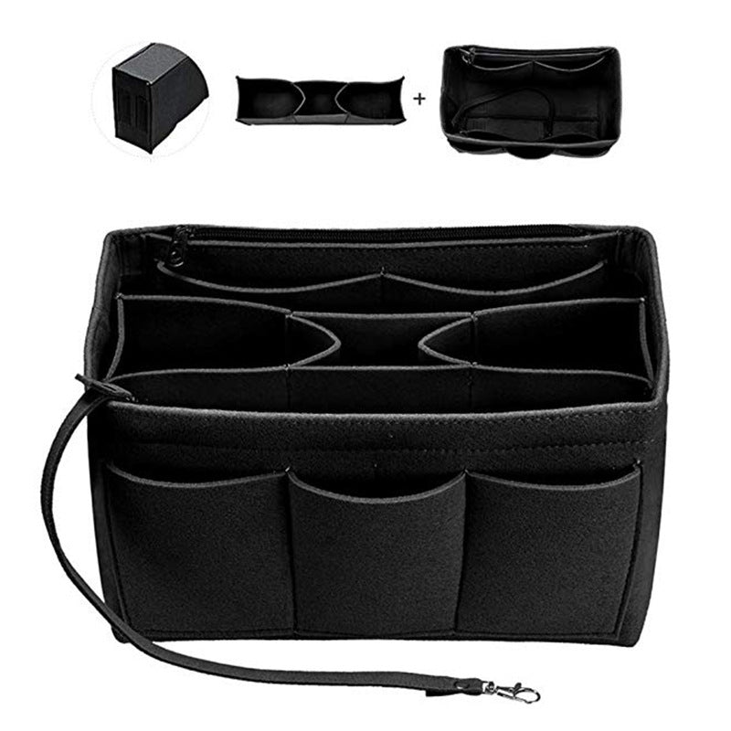 Cross-Border Felt Cosmetic Bag Multi-Function Large-Capacity Bag Middle Bag Travel Wash Felt Storage Bag Hanzuva
