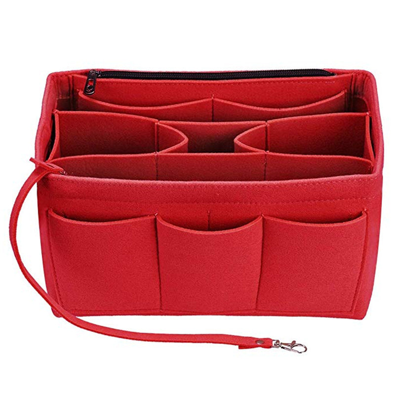 Cross-Border Felt Cosmetic Bag Multi-Function Large-Capacity Bag Middle Bag Travel Wash Felt Storage Bag Hanzuva