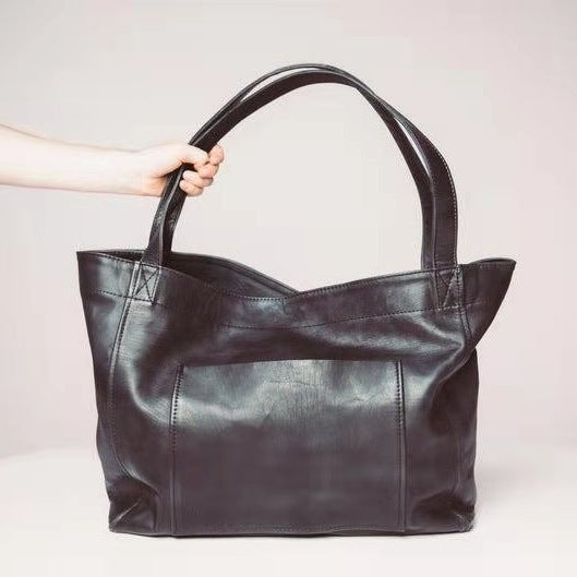 Large Capacity Oil Wax Tote Bags for Women Shoulder Bag Hanzuva