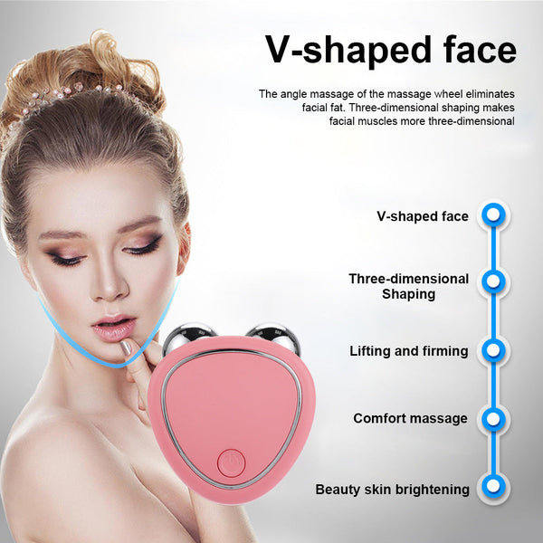 Micro Current Beauty Instrument Roller Instrument Beauty Massager Face Hanzuva