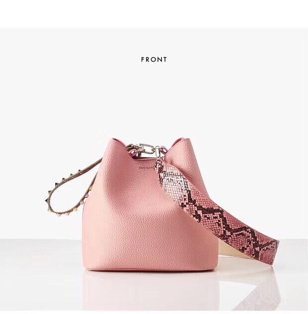 Fashion Leopard Print Bucket Bags For Women Personality Rivet Handbag Python Pattern Strap Shoulder Bags Designer Crossbody Bag Hanzuva