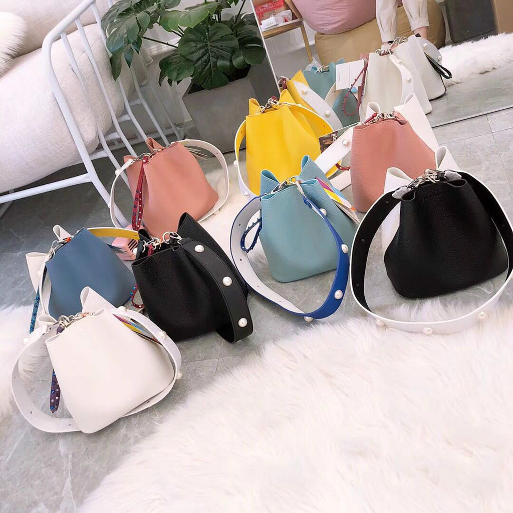 Fashion Leopard Print Bucket Bags For Women Personality Rivet Handbag Python Pattern Strap Shoulder Bags Designer Crossbody Bag Hanzuva