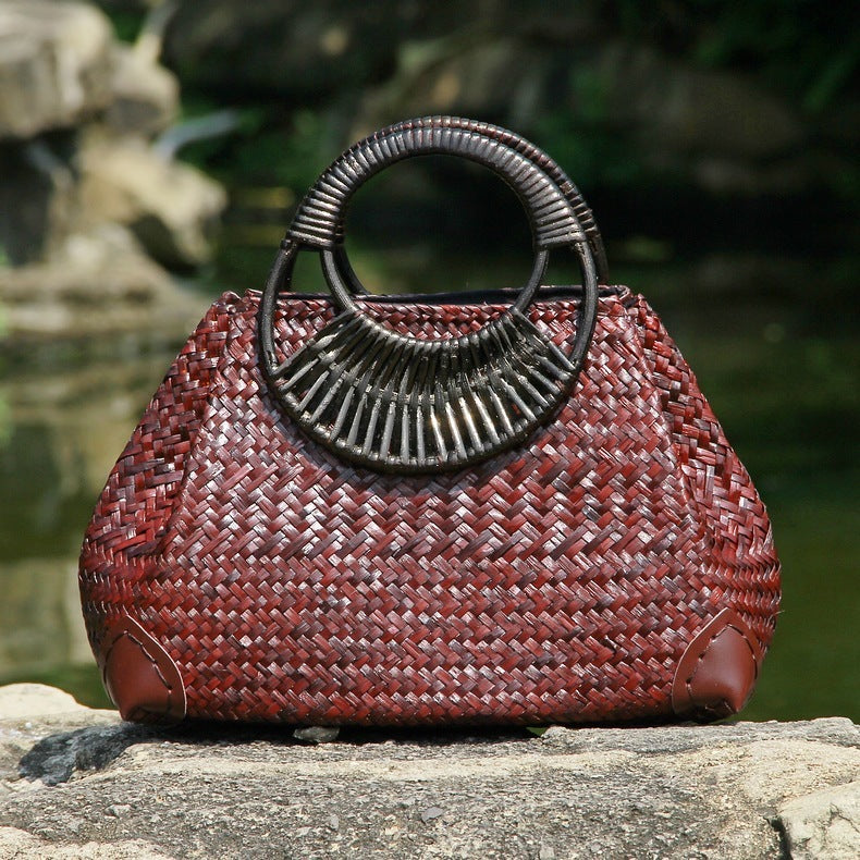 Straw Bag Women's Handbag Hand Bag Beach Bag Hanzuva