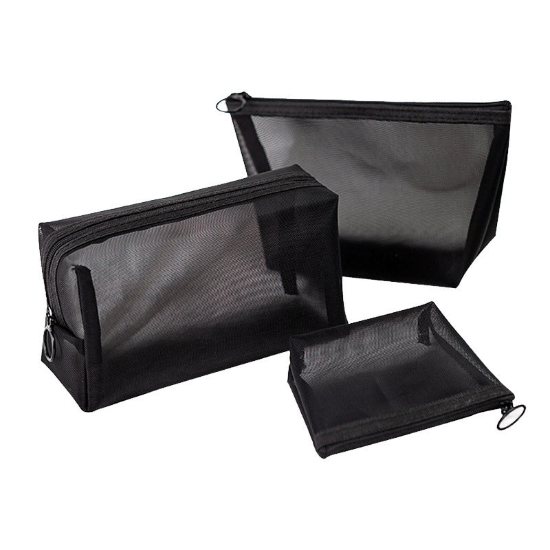 Portable Travel Toiletry Bag Transparent Mesh Toiletry Bag Hanzuva