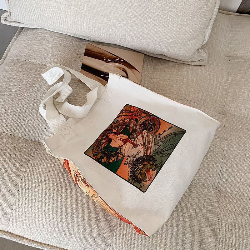 Creative Canvas Bag One-Shoulder Portable Shopping