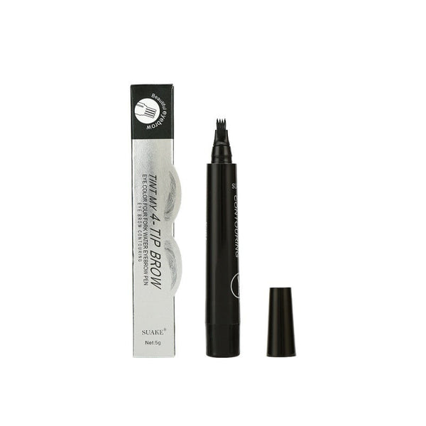 Four-Headed Bifurcated Eyebrow Pencil Lasts For A Long Time Without Smudging Hanzuva
