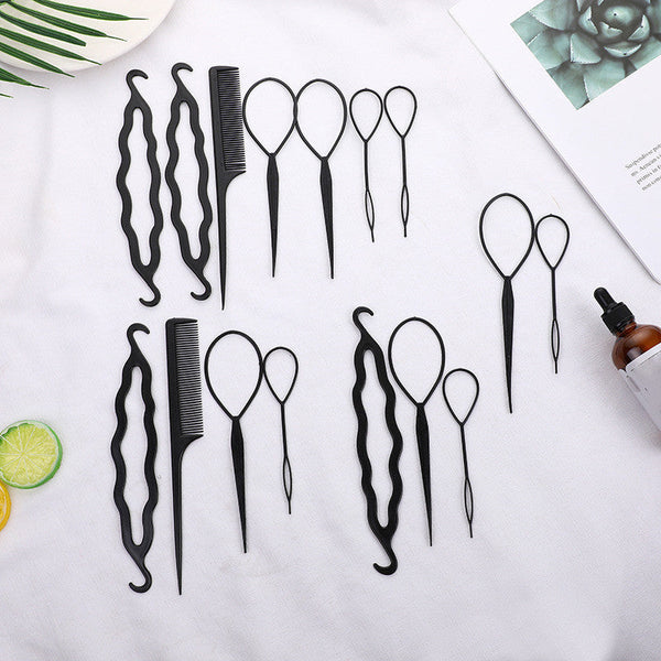 Braided Hair Travel Suit, Hair Disc, Hair Comb, Hair Extension Needle, Pattern Hairdressing Tool Hanzuva