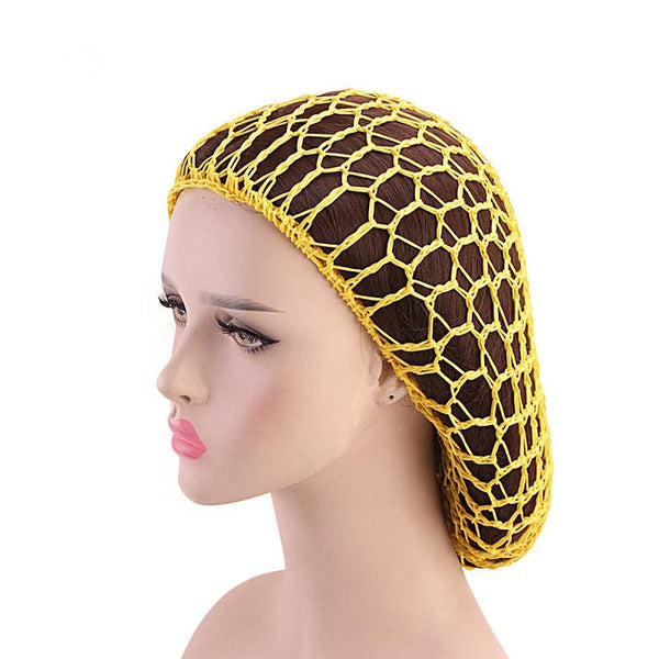 Ladies Hand Crocheted Drooping Hair Net, Hair Care Long Net Bag, Mesh Night Cap Hanzuva