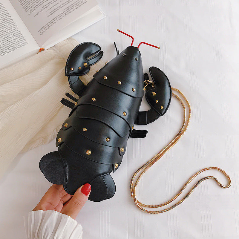 Crayfish Bag Cute Small Bag Female New Trendy Cute Messenger Bag Korean Version Of Personality Trendy Girl Bungee Bag