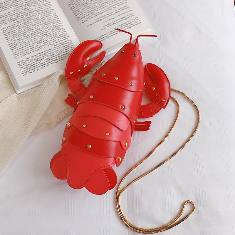Crayfish Bag Cute Small Bag Female New Trendy Cute Messenger Bag Korean Version Of Personality Trendy Girl Bungee Bag