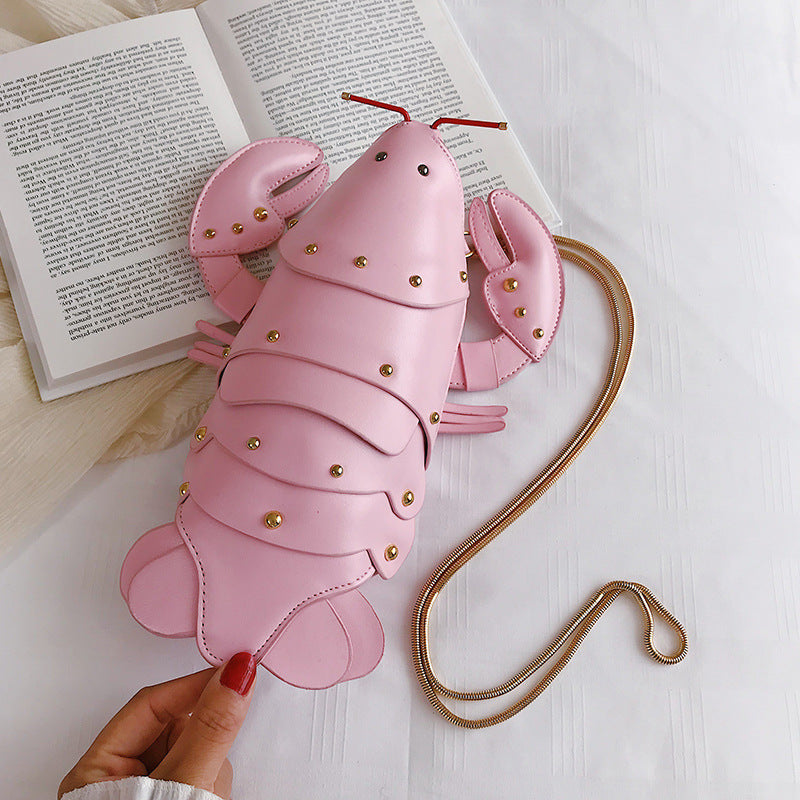Crayfish Bag Cute Small Bag Female New Trendy Cute Messenger Bag Korean Version Of Personality Trendy Girl Bungee Bag