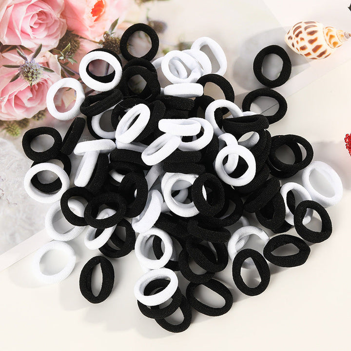100 Small Towel Ring Bags Korean Candy Color High Elasticity Hair Accessories Head Rope 2Cm Hanzuva