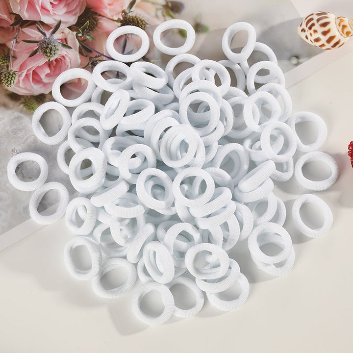 100 Small Towel Ring Bags Korean Candy Color High Elasticity Hair Accessories Head Rope 2Cm Hanzuva