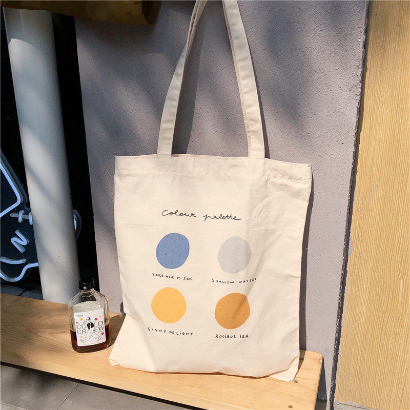 Women Canvas Tote Shopper Bags Ladies Casual Cotton Cloth Shoulder Bag Eco Reusable Shopping Bag Fashion Cute Girl Beach Travel Hanzuva