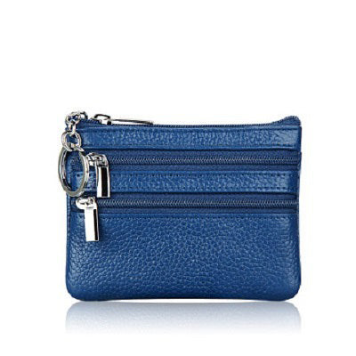 Porte-cartes En Simili Cuir Double Zippe