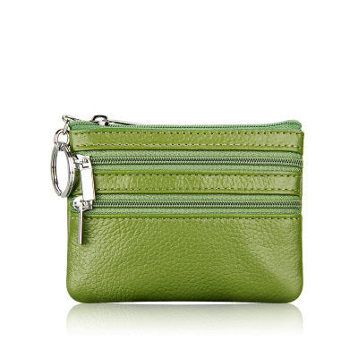 Porte-cartes En Simili Cuir Double Zippe