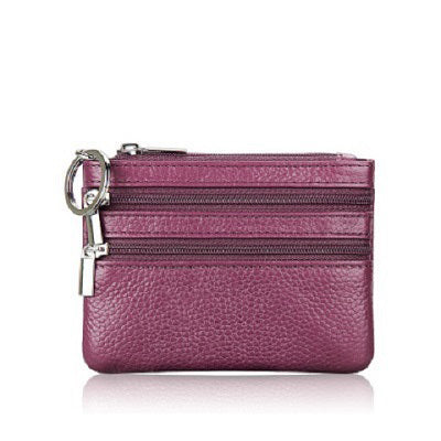 Porte-cartes En Simili Cuir Double Zippe