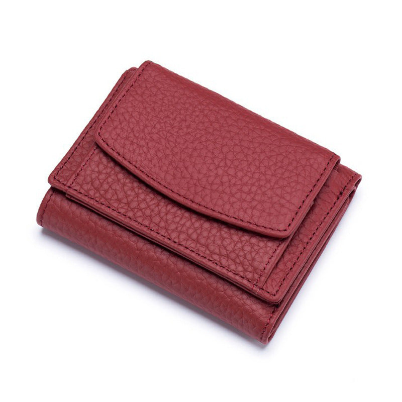Small Wallet, Leather Coin Purse, Wallet, Short Female Wallet Hanzuva