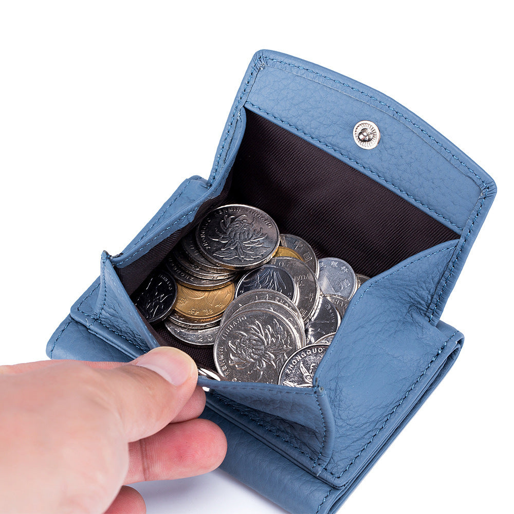 Small Wallet, Leather Coin Purse, Wallet, Short Female Wallet Hanzuva