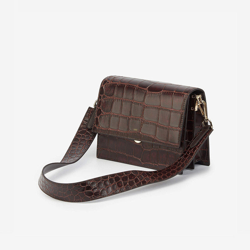 Textured Shoulder Bag With Wide Straps