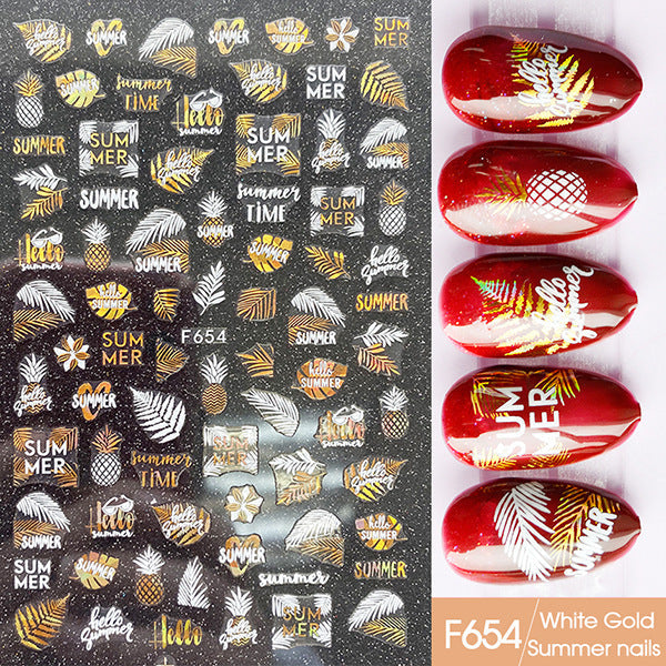 Japanese Three-dimensional 5D Embossed Nail Stickers Hanzuva