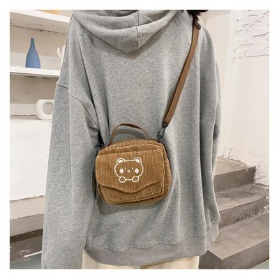 Korea Ins Vintage Bear Girl Messenger Bag