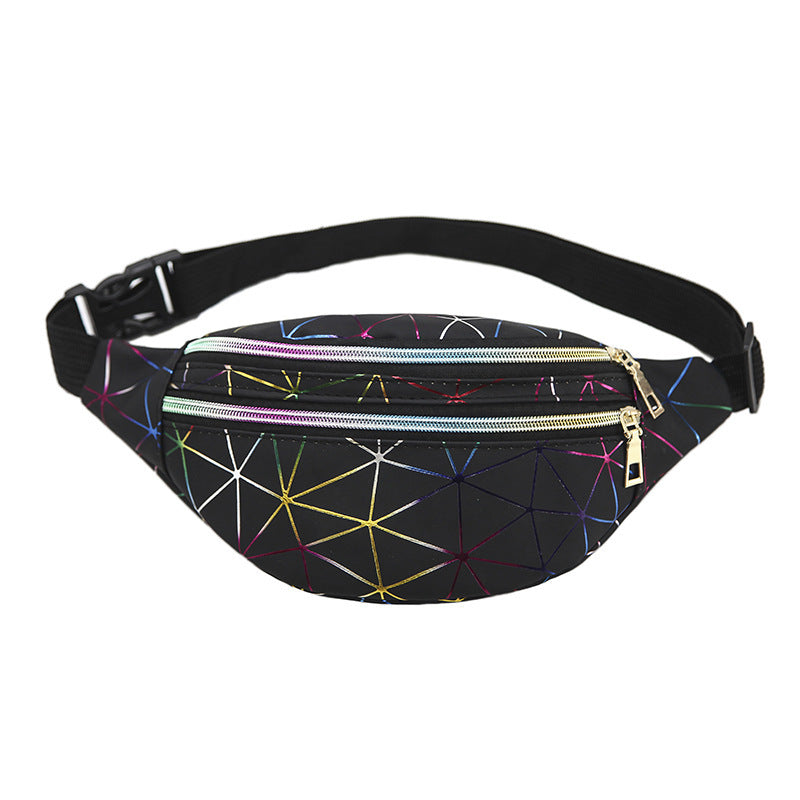 Women's new laser pockets chest bag multi-function color single shoulder slung laser sports pockets Hanzuva