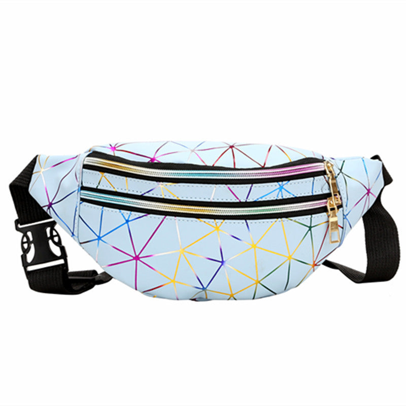 Women's new laser pockets chest bag multi-function color single shoulder slung laser sports pockets Hanzuva