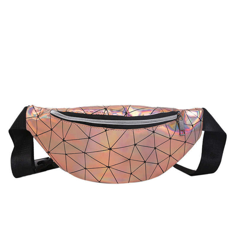 Waist Bag Korean Version Of Rhombic Laser Waist Bag Sequins Ladies One-Shoulder Diagonal Bag Mobile Phone Coin Purse