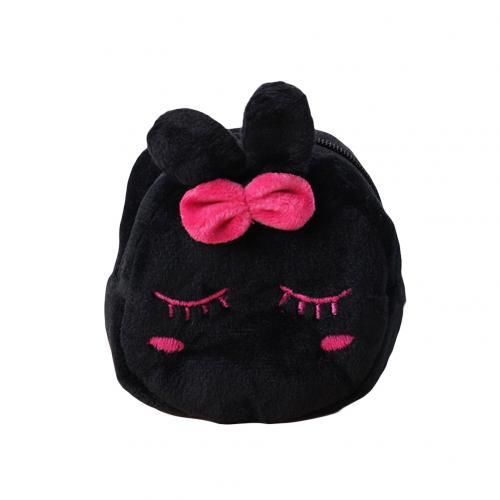 Cartoon Cute Animal Pattern Plush Cube Ladies Small Zipper Coin Purse