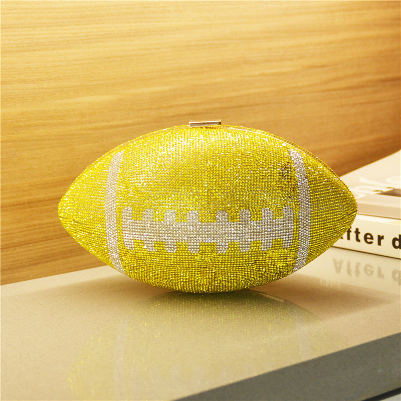 Rugby rubber diamond ball party banquet bag evening bag Hanzuva
