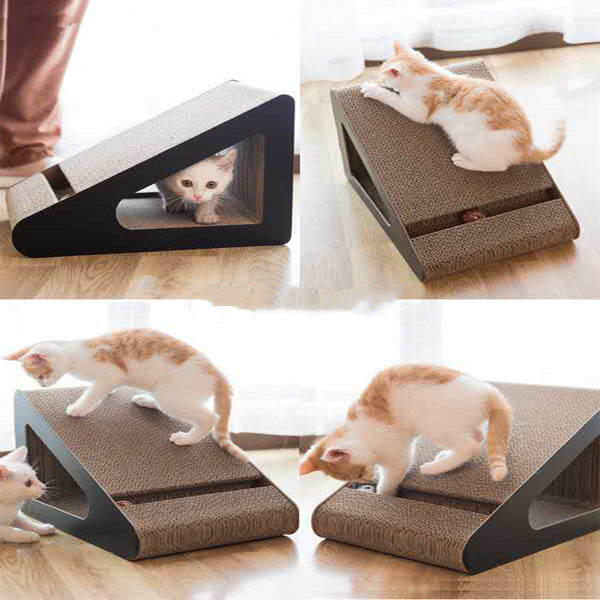 Triangle Cat Scratch Board Claw Sharpener Cat Scratch Post Hanzuva