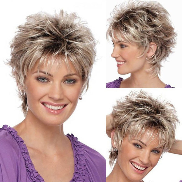 Golden Brown Melange Short Hair Hanzuva