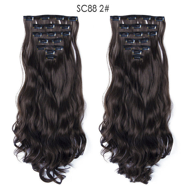 Clip Inhair16 Card Long Curly Wig Patch Hanzuva