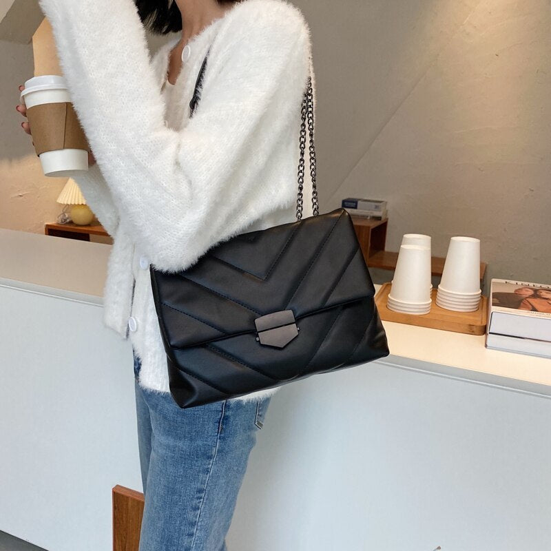 Embroidery Thread Small PU Leather Crossbody Bags for Women Trend Hand Bag Women's Branded Trending Shoulder Handbags Hanzuva