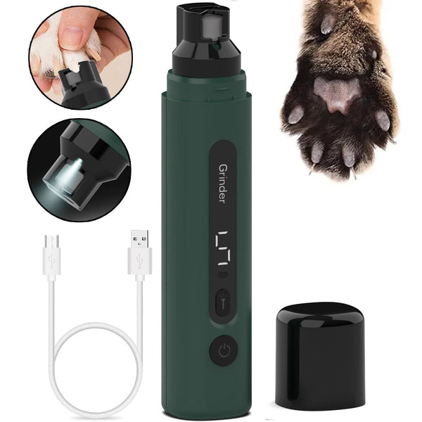 Dog Nail Grinder Electric Pet Nail Trimmers Rechargeable Cat Nail Grinders Super Quiet With 5-Speed Setting For Small Medium Large Dogs Cats Claw Care Pet Products Hanzuva