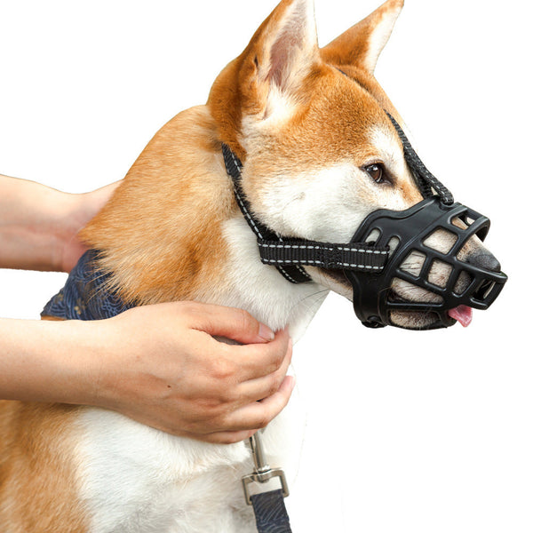 Dog Muzzle Prevents Random Eating, Bite And Barking, Adjustable Hanzuva