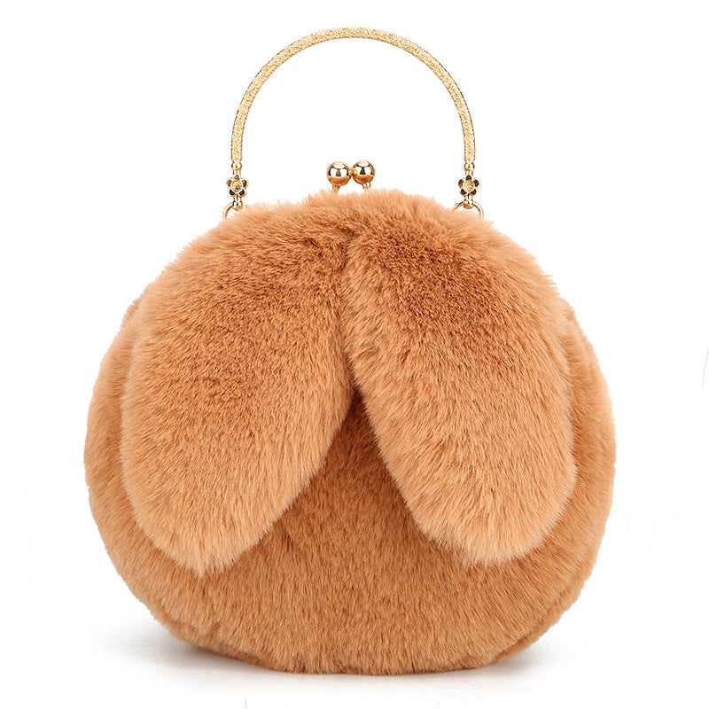 Fashion chain ear plush handbag Hanzuva