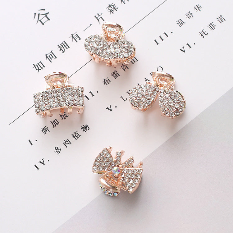 Small Pearl Rhinestone Clamp