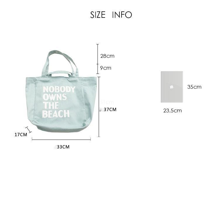 Simple letter single shoulder canvas bag female student Hanzuva