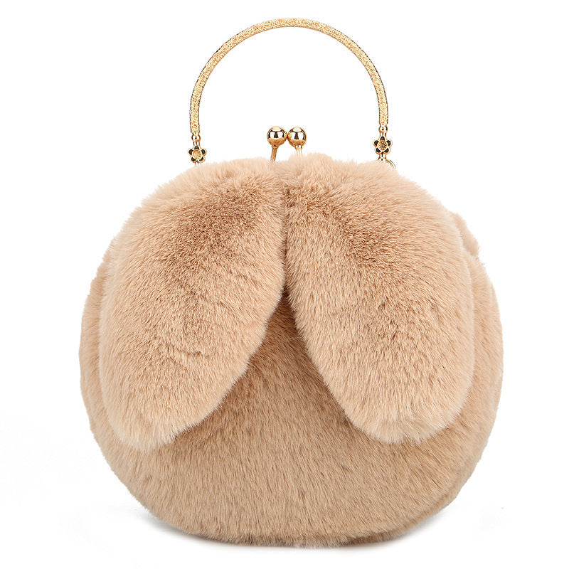 Fashion chain ear plush handbag Hanzuva