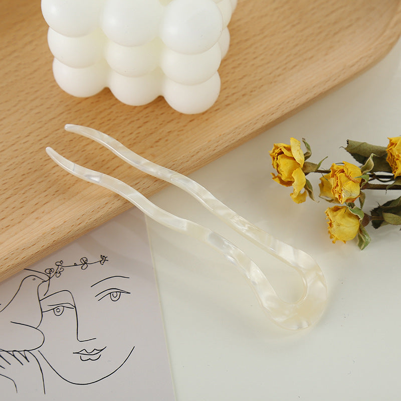 Acetate U-shaped Twist Hairpin Simple