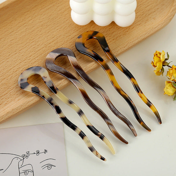 Acetate U-shaped Twist Hairpin Simple Hanzuva