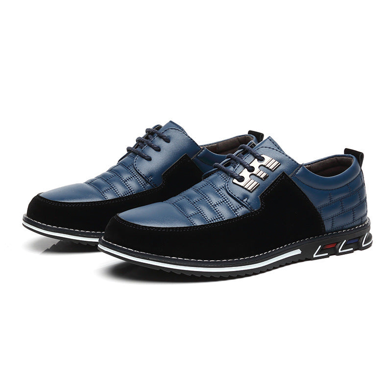 Sportswear casual lace up men's leather shoes