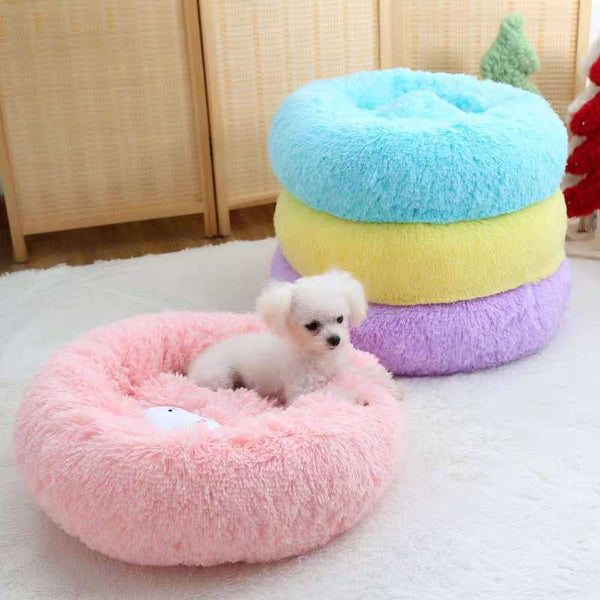 Thick Plush Round Pet Kennel Hanzuva