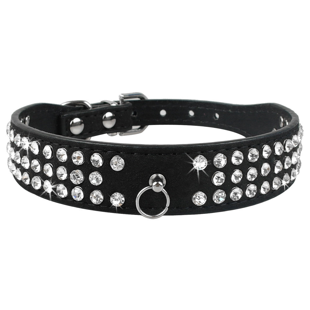 Shiny Hot Rhinestone Dog Cat Comfortable Korean Velvet Pet Leash