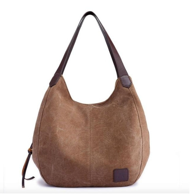 The Traveler Canvas Shoulder Tote Hanzuva