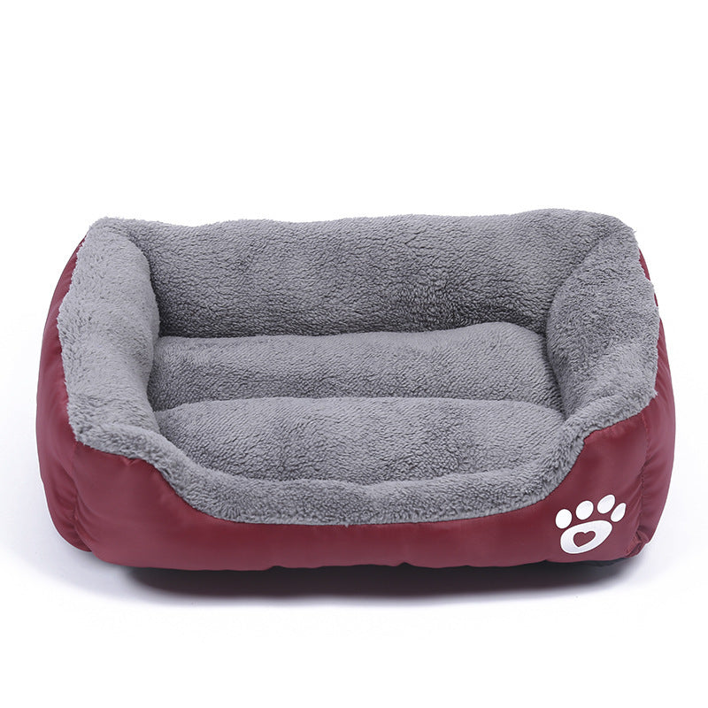 Dog Kennel Four Seasons Universal Footprint Cotton Wool Pet Kennel Candy Color Square Kennel Mats Universal Cross-Border Supply For Large, Medium And Small Dogs