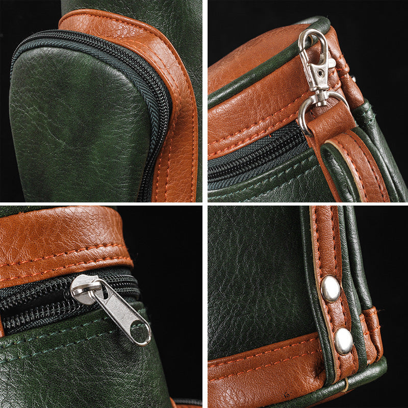Portable Multifunctional PU Leather 8-Piece Cigar Storage Bag